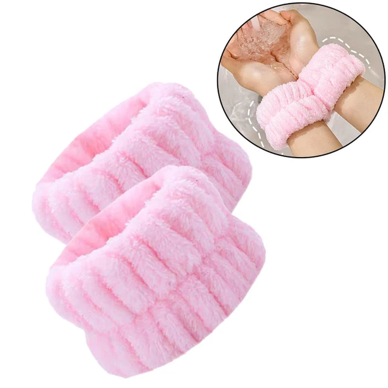 Women Adjustable SPA Facial Headband Bath Makeup Hair Band Headbands for Face Washing Soft Toweling Hair Make up Accessories